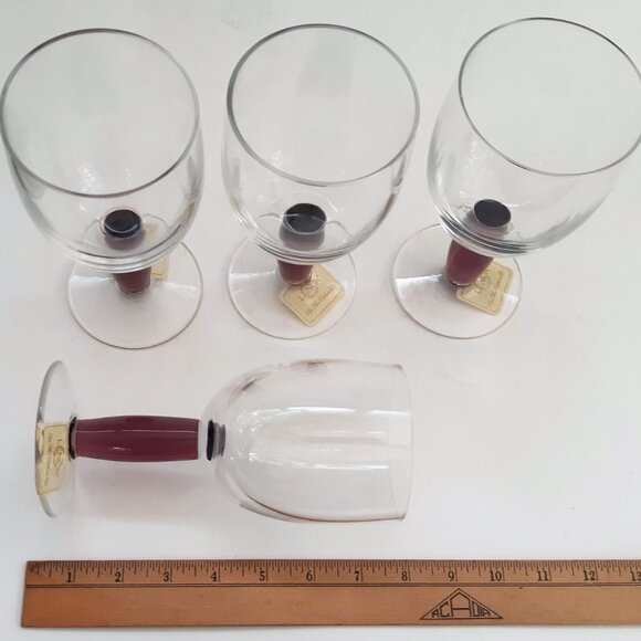 Lenox Crystal Avalon Amethyst Water Wine Goblets Stem Glasses Set of 4 New Cond. - Picture 6 of 15